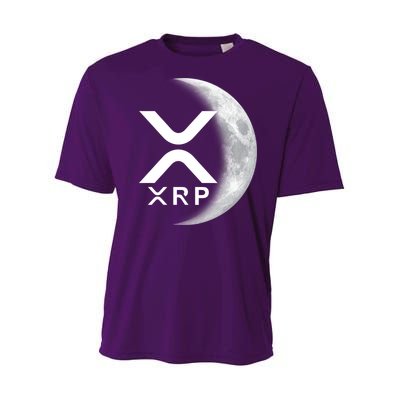 XRP Cryptocurrency To The Moon Youth Performance Sprint T-Shirt