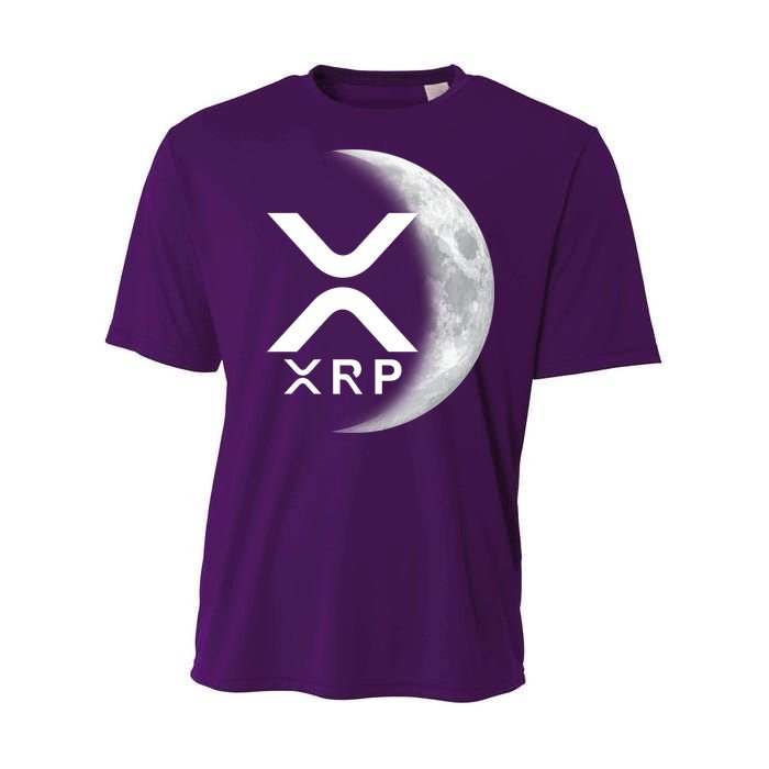 XRP Cryptocurrency To The Moon Youth Performance Sprint T-Shirt