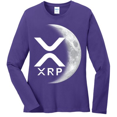 XRP Cryptocurrency To The Moon Ladies Long Sleeve Shirt