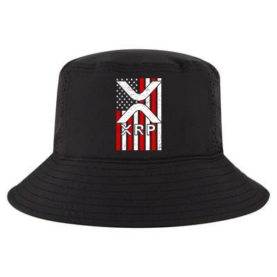 XRP Cryptocurrency USA American Flag Cool Comfort Performance Bucket Hat