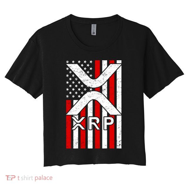 XRP Cryptocurrency USA American Flag Crop Top