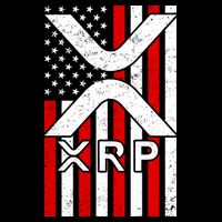 XRP Cryptocurrency USA American Flag Womens T-Shirt