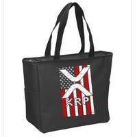 XRP Cryptocurrency USA American Flag Zip Tote Bag