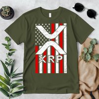 XRP Cryptocurrency USA American Flag Premium T-Shirt