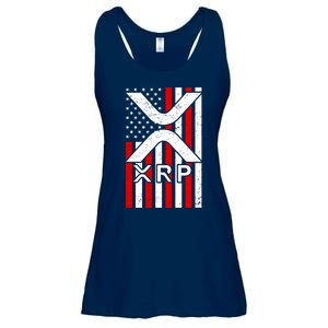 XRP Cryptocurrency USA American Flag Ladies Essential Flowy Tank