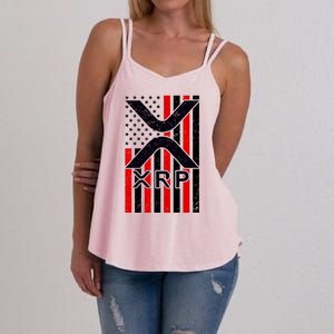 XRP Cryptocurrency USA American Flag Women's Strappy Tank