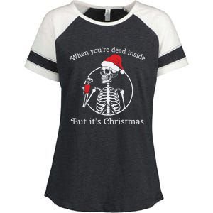 Xmas Christmas When YouRe Dead Inside Gift Enza Ladies Jersey Colorblock Tee