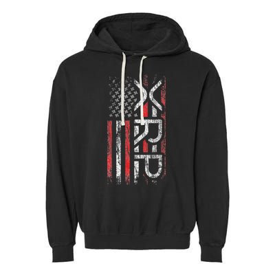 Xrp Crypto Xrp Cryptocurrency American Flag Xrp Garment-Dyed Fleece Hoodie