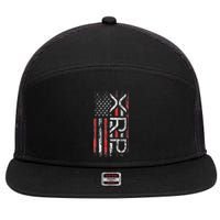 Xrp Crypto Xrp Cryptocurrency American Flag Xrp 7 Panel Mesh Trucker Snapback Hat