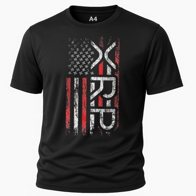 Xrp Crypto Xrp Cryptocurrency American Flag Xrp Performance Shirt
