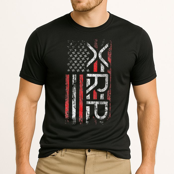 Xrp Crypto Xrp Cryptocurrency American Flag Xrp Performance Shirt