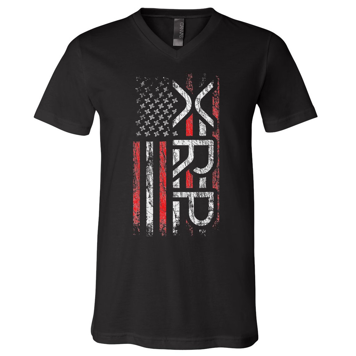 Xrp Crypto Xrp Cryptocurrency American Flag Xrp V-Neck T-Shirt