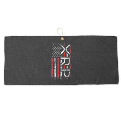 Xrp Crypto Xrp Cryptocurrency American Flag Xrp Large Microfiber Waffle Golf Towel