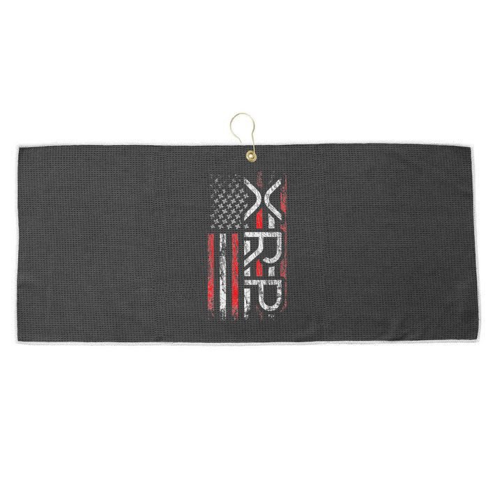 Xrp Crypto Xrp Cryptocurrency American Flag Xrp Large Microfiber Waffle Golf Towel