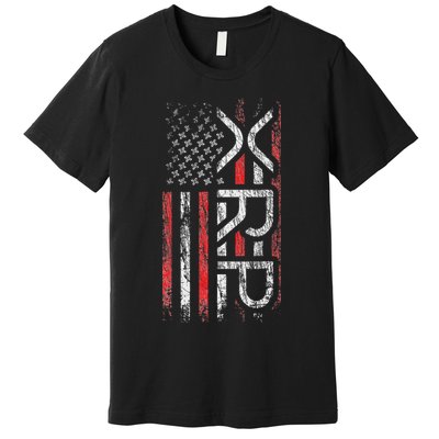 Xrp Crypto Xrp Cryptocurrency American Flag Xrp Premium T-Shirt