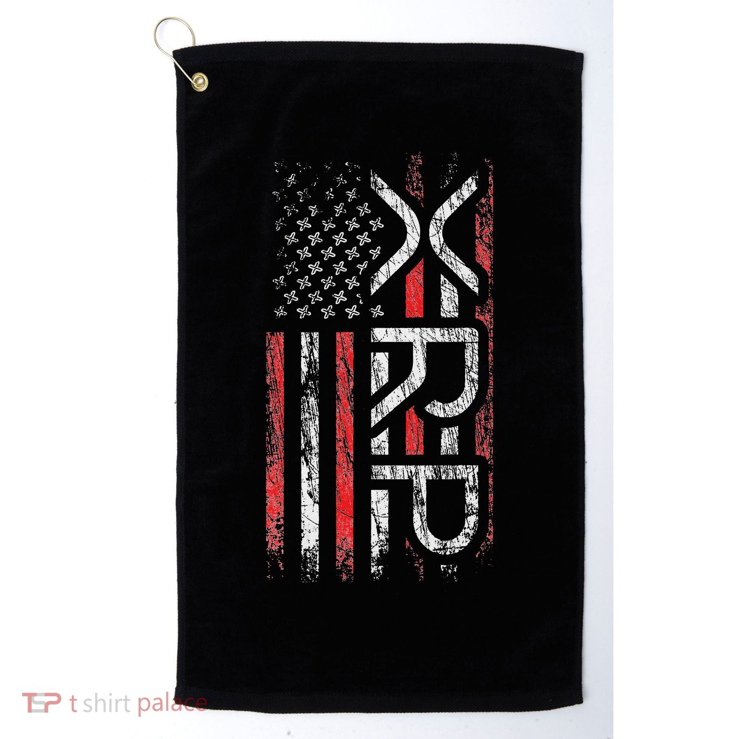 Xrp Crypto Xrp Cryptocurrency American Flag Xrp Golf Towel