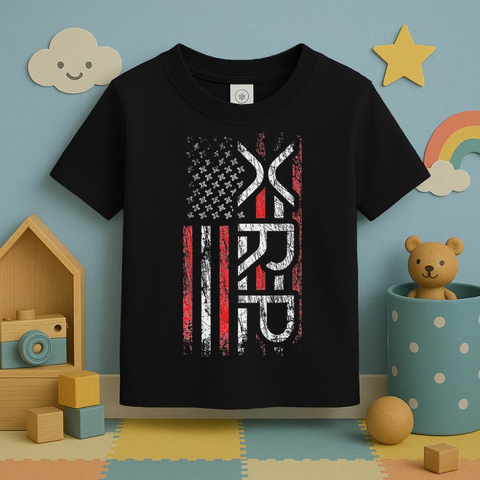 Xrp Crypto Xrp Cryptocurrency American Flag Xrp Toddler T-Shirt