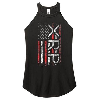 Xrp Crypto Xrp Cryptocurrency American Flag Xrp Women's Perfect Tri Rocker Tank