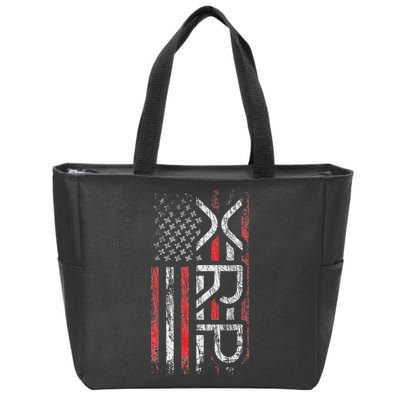 Xrp Crypto Xrp Cryptocurrency American Flag Xrp Zip Tote Bag