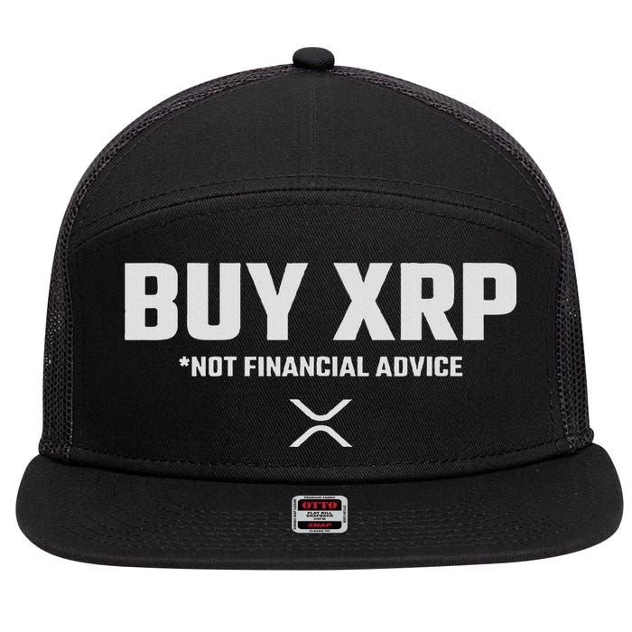 Xrp Crypto Xrp Cryptocurrency Buy Xrp Xrp 7 Panel Mesh Trucker Snapback Hat