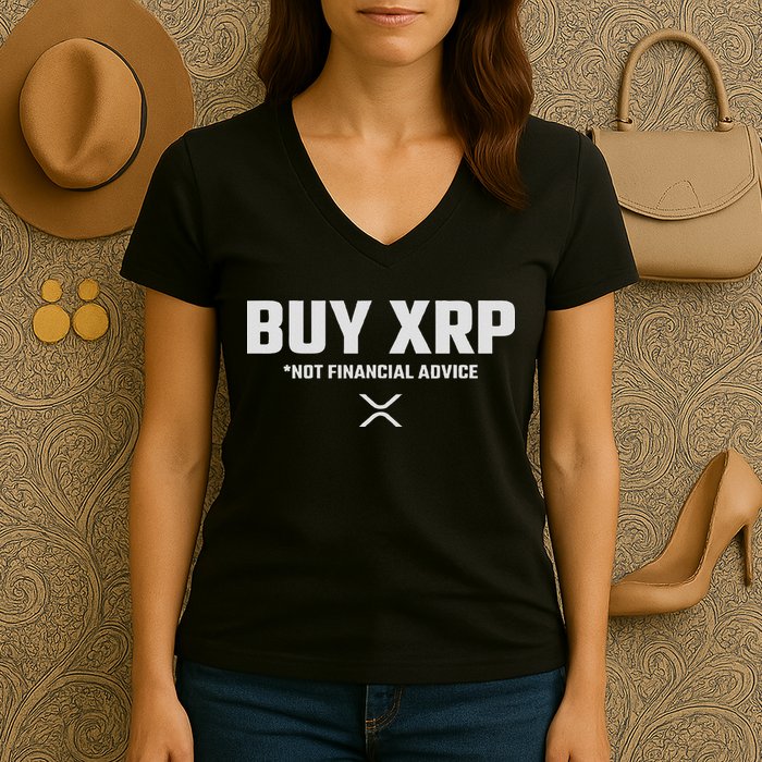 Xrp Crypto Xrp Cryptocurrency Buy Xrp Xrp Women's V-Neck T-Shirt