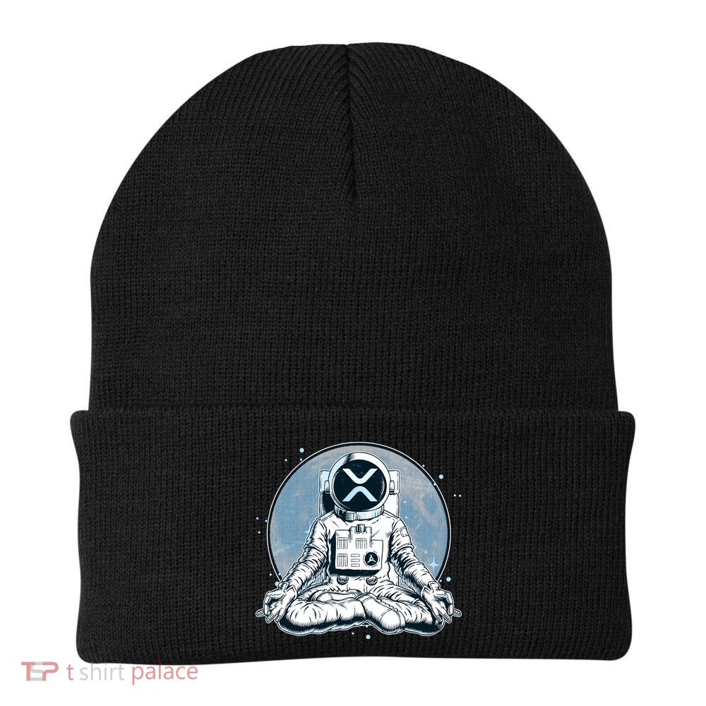 XRP Cryptocurrency Yoga Astronaut Moon Knit Cap Winter Beanie