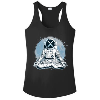 XRP Cryptocurrency Yoga Astronaut Moon Ladies PosiCharge Competitor Racerback Tank