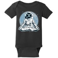 XRP Cryptocurrency Yoga Astronaut Moon Baby Bodysuit