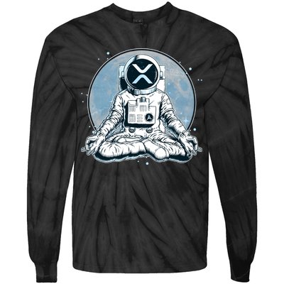 XRP Cryptocurrency Yoga Astronaut Moon Tie-Dye Long Sleeve Shirt