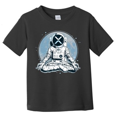 XRP Cryptocurrency Yoga Astronaut Moon Toddler T-Shirt