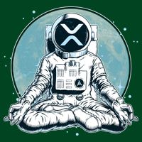 XRP Cryptocurrency Yoga Astronaut Moon Cooling Performance Crew T-Shirt