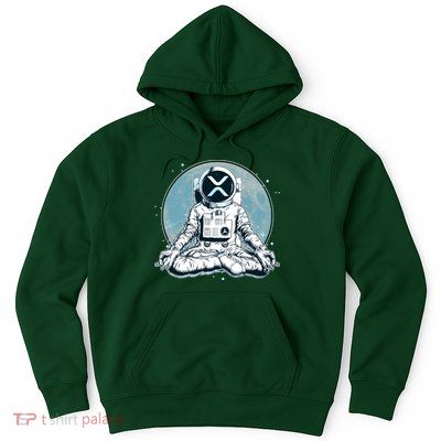 XRP Cryptocurrency Yoga Astronaut Moon Hoodie