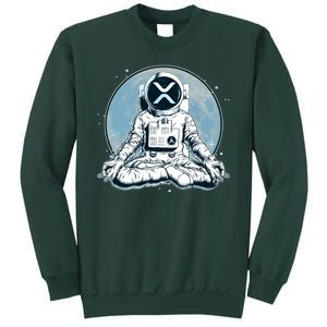 XRP Cryptocurrency Yoga Astronaut Moon Sweatshirt