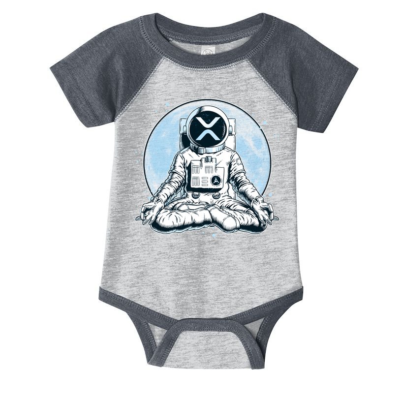 XRP Cryptocurrency Yoga Astronaut Moon Infant Baby Jersey Bodysuit