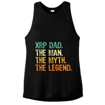 Xrp Dad Crypto Merchandise Man Myth Legend Ladies PosiCharge Tri-Blend Wicking Tank