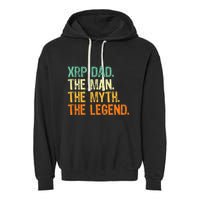 Xrp Dad Crypto Merchandise Man Myth Legend Garment-Dyed Fleece Hoodie