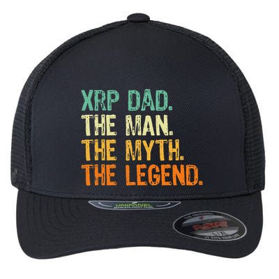Xrp Dad Crypto Merchandise Man Myth Legend Flexfit Unipanel Trucker Cap