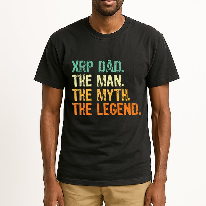 Xrp Dad Crypto Merchandise Man Myth Legend Tall T-Shirt