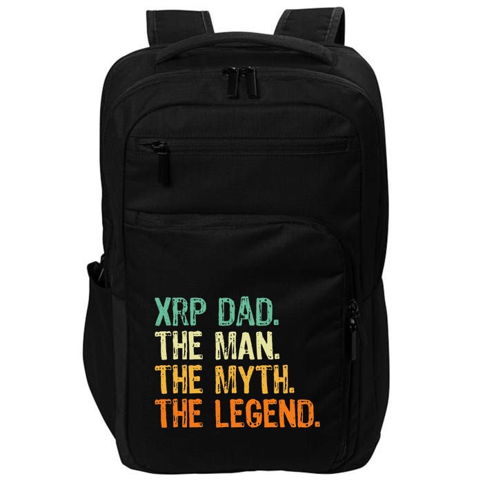 Xrp Dad Crypto Merchandise Man Myth Legend Impact Tech Backpack