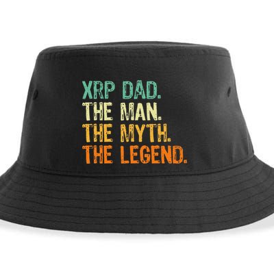 Xrp Dad Crypto Merchandise Man Myth Legend Sustainable Bucket Hat