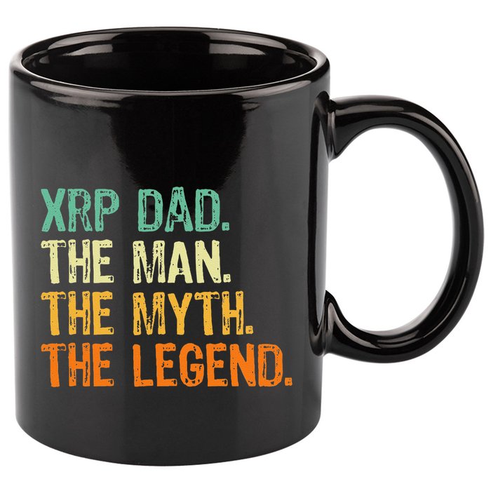 Xrp Dad Crypto Merchandise Man Myth Legend 11oz C Handle Ceramic Mug