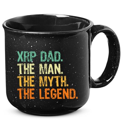 Xrp Dad Crypto Merchandise Man Myth Legend 15oz Campfire Ceramic Mug