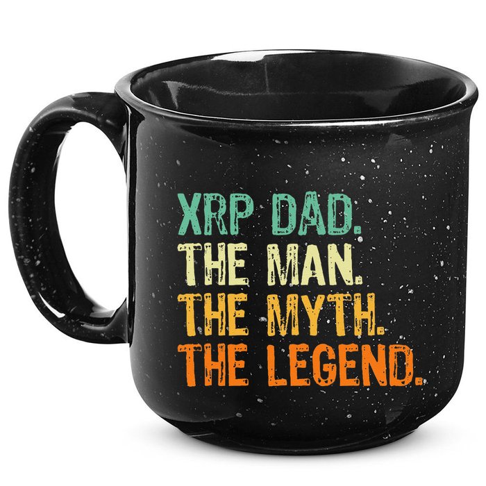 Xrp Dad Crypto Merchandise Man Myth Legend 15oz Campfire Ceramic Mug