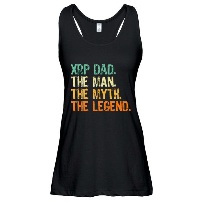 Xrp Dad Crypto Merchandise Man Myth Legend Ladies Essential Flowy Tank