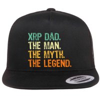 Xrp Dad Crypto Merchandise Man Myth Legend Flat Bill Trucker Hat