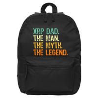 Xrp Dad Crypto Merchandise Man Myth Legend 16 in Basic Backpack