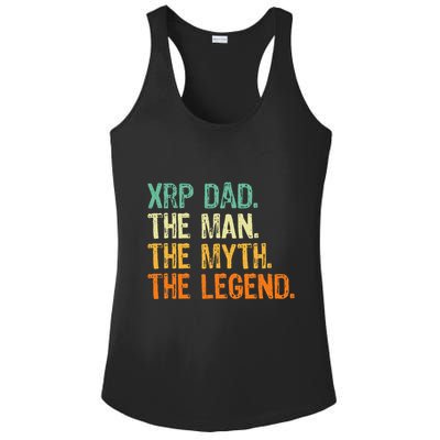Xrp Dad Crypto Merchandise Man Myth Legend Ladies PosiCharge Competitor Racerback Tank