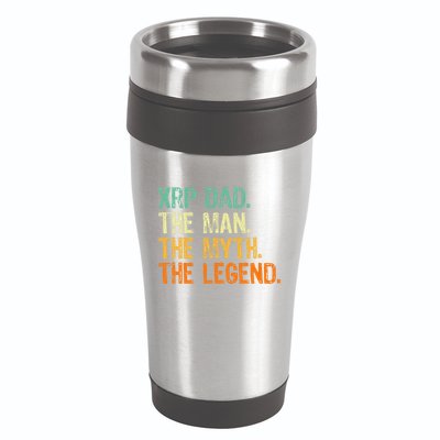 Xrp Dad Crypto Merchandise Man Myth Legend 16oz Travel Tumbler