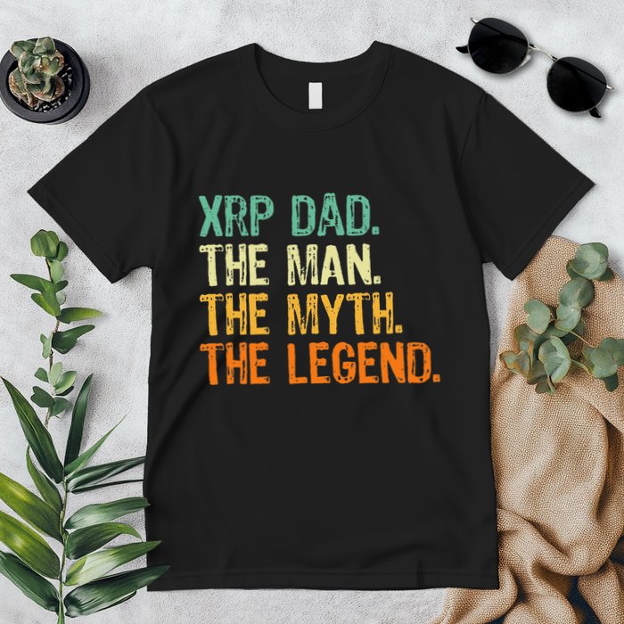 Xrp Dad Crypto Merchandise Man Myth Legend Premium T-Shirt