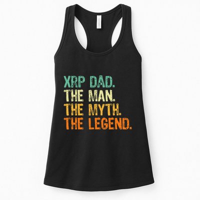 Xrp Dad Crypto Merchandise Man Myth Legend Womens Tank Top
